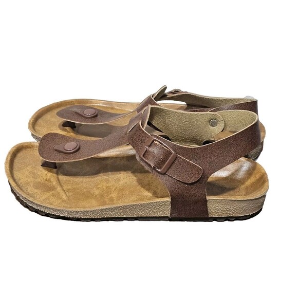 RK collection T-Strap Slingback Women’s Sandals Brown Size US 9 - Picture 1 of 8